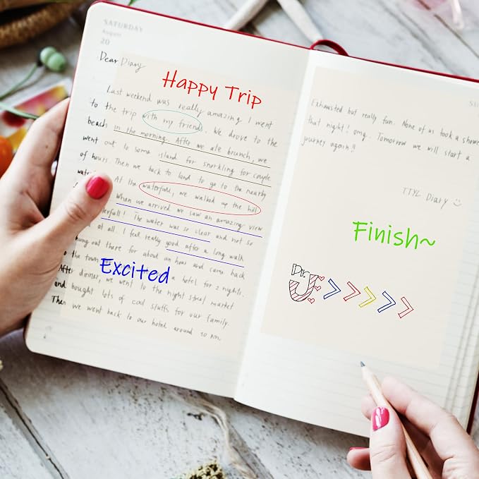 Mr. Pen- Transparent Sticky Notes, 5" x 7", 4 Pads, 200 Sheets | Large See Through Self-Adhesive Notes for Bible Journaling and Studying, Water-Resistant, Clean Removal