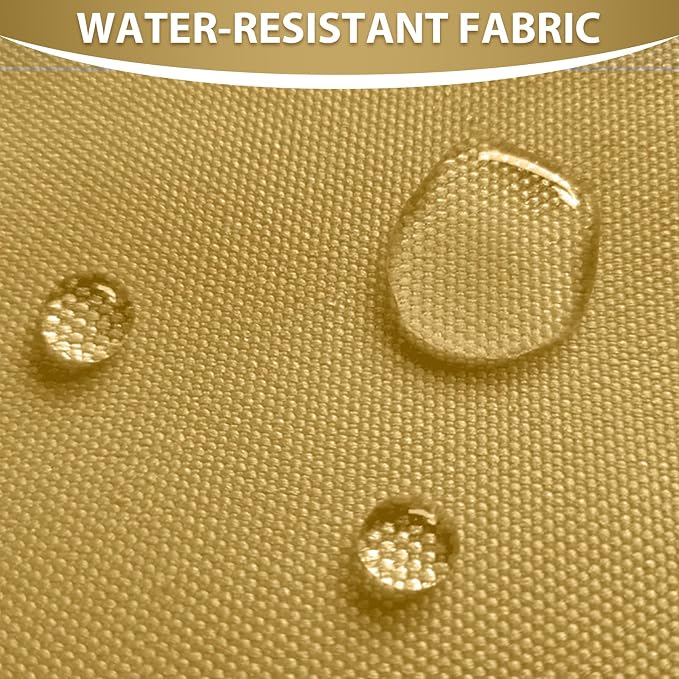 Waterproof Canvas Fabric by The Yard 58inch 600D Upholstery Material Polyester Fabric Outdoor Water Resistant Fabric for Sewing Chair Patio Cushion Purse Bag Interior, 12 Yard Tan