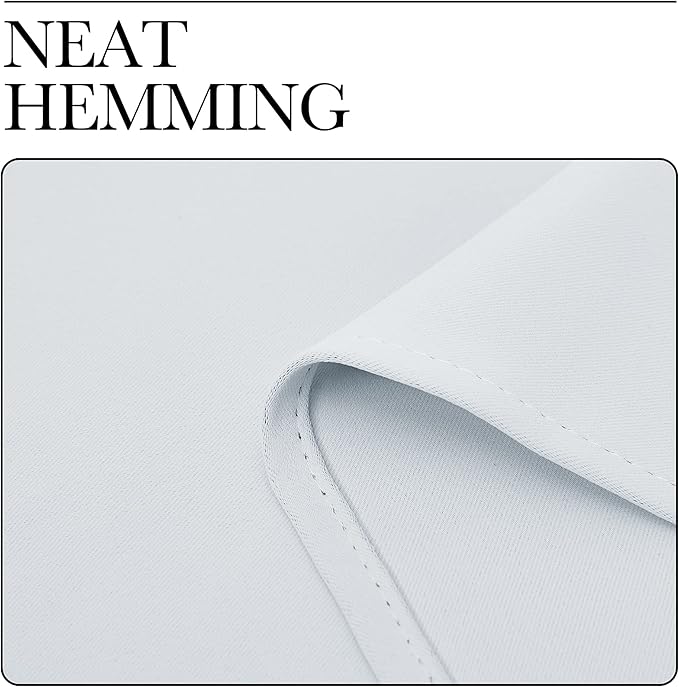NICETOWN Greyish White Window Curtain Panels - Thermal Insulated Rod Pocket Room Darkening Curtain Sets for Bedroom (Platinum - Greyish White, 2 Panels, 29 by 20)