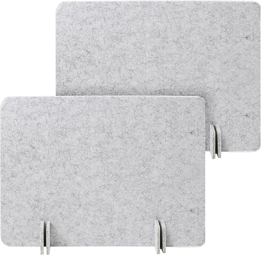 Desk Privacy Panel Set, Desk Partition Cubicle Wall Freestanding Noise-Reduction Panels Room Divider, Soundproof Partition with Support Feet for Office or Home Use (Light Grey, 40 * 60 cm)