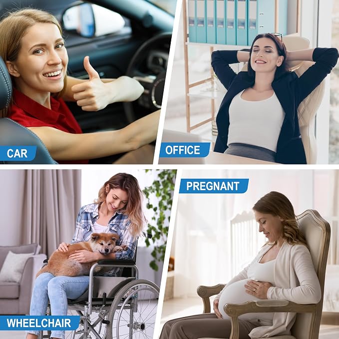 Lofty Aim Memory Foam Lumbar Support Cushion Relieves Lower Back Pain for Car Seat, Office Chair, and Wheelchair, 4D Mesh, Brown