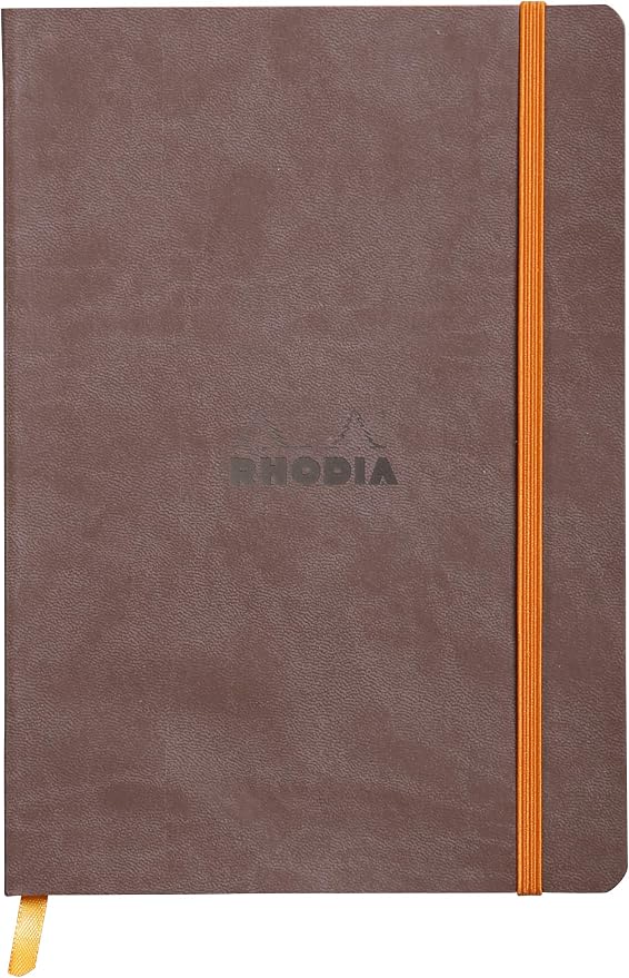 Rhodia Rhodiarama SoftCover Notebook - 80 Lined Sheets - 6 x 8 1/4 - Chocolate Cover (117403C)