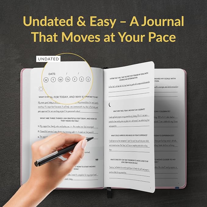 Foundations of Self Mastery Journal – Guided Daily Planner for Men & Women | Goal Setting, Gratitude, Manifestation, Affirmation, Reflection, Mindfulness, Productivity & Personal Growth (Pink)