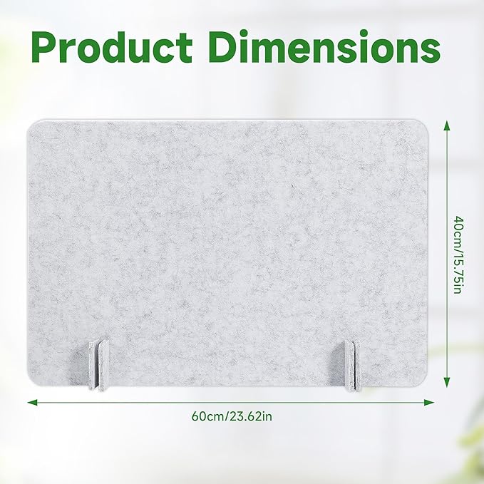 Desk Privacy Panel Acoustic Divider Panel Portable Desk Partition Desk Divider Noise Visual Isolate Table Divider for Student Study Office Library (Gray-4, 15.75" x 23.6")