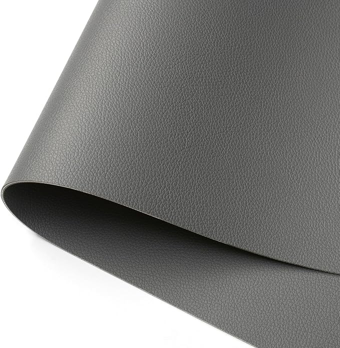 Dual Sided Desk Pad Faux Leather Desk Mat Large Mouse Pad | Desk Pad Protector Non-Slip Waterproof Desk Mouse Pad for Writing Desk, Office, Home(Gray 31.5"X15.7")
