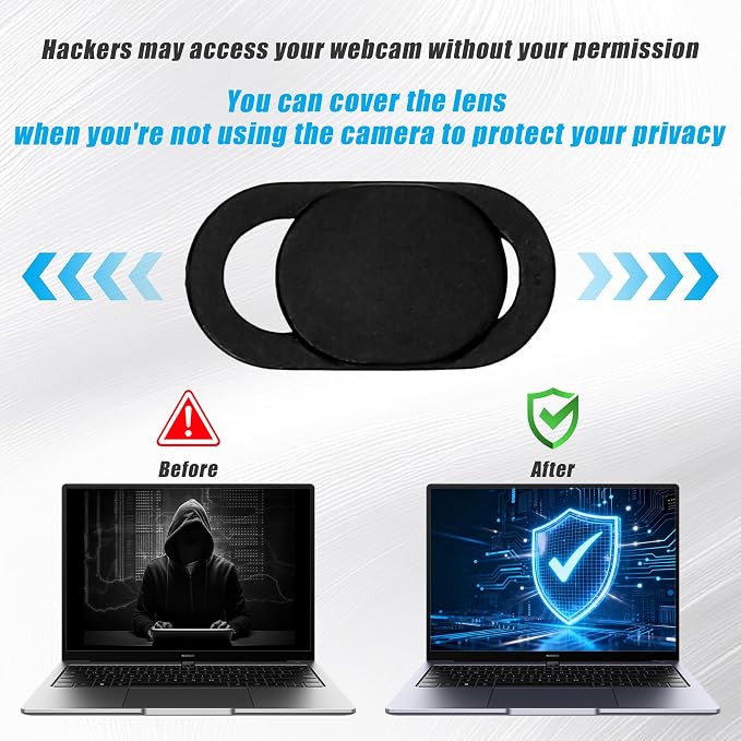 50PCS Webcam Cover Slide, Ultra-Thin Universal Cell Phone Camera Cover, 0.023 Inch Durable Laptop Camera Cover Slide for Smartphone, Computer, Laptop Protect Your Privacy and Security