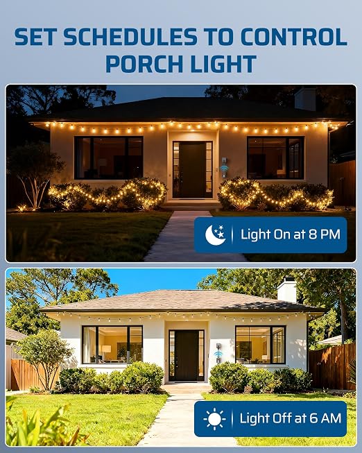 DEWENWILS Wi-Fi Matter Smart Dimmer Plug, Outdoor Dimmer for String Lights, Works with Alexa, Google Home, SmartThings, 100FT Remote, for 150W Dimmable LED/300W Tungsten Bulbs, 2.4GHz Only