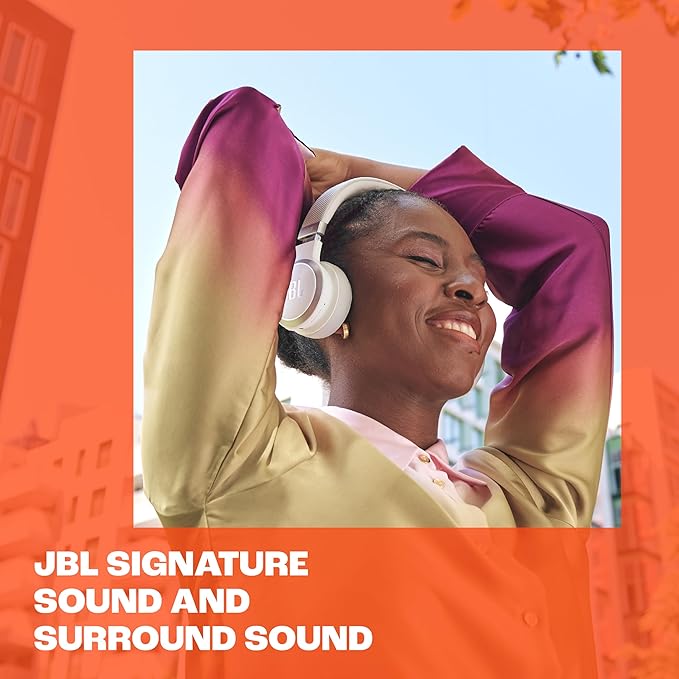 JBL Live 670NC - Wireless On-Ear Headphones with Adaptive Noise Cancelling with Smart Ambient, Up to 65H Battery Life with Speed Charge, Lightweight, Comfortable and Foldable Design (Black)