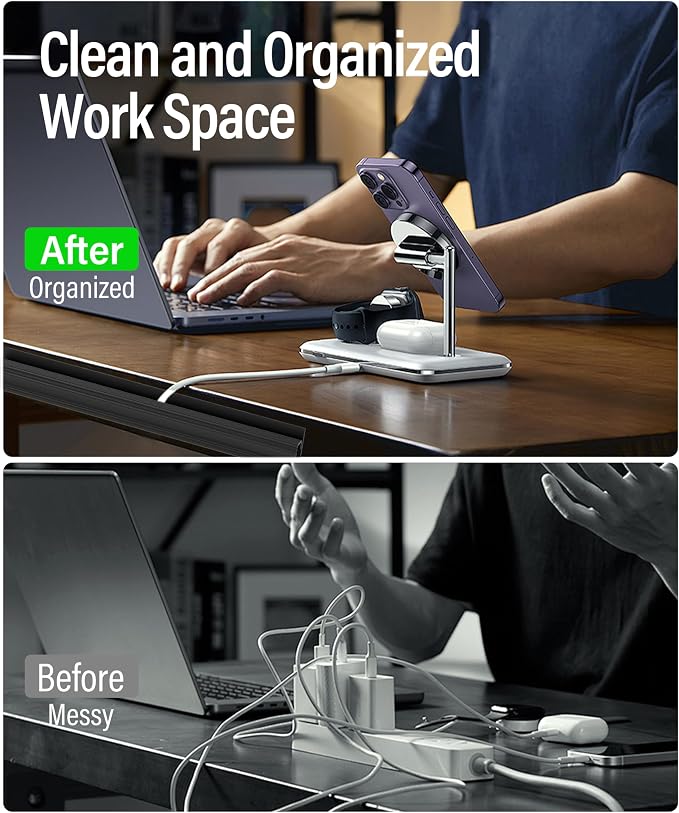 6 Pack Under Desk Cable Management Kit, J Channel Cable Raceway with Double Side Tape, Cord Organizer Tray for Desk, Easy Install, No Drilling, Cable Hider for Home & Office, Child & Pet Proof