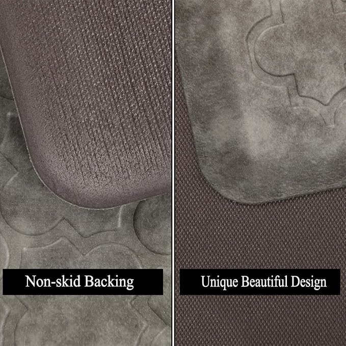 HEBE Anti Fatigue Kitchen Mats for Floor 20"x60", Cushioned Standing Mat | Non Slip Waterproof Kitchen Runner Rug, Heavy Duty Padded Foam Comfort Mat Floor Carpet for Standing Desk, Laundry, Sink