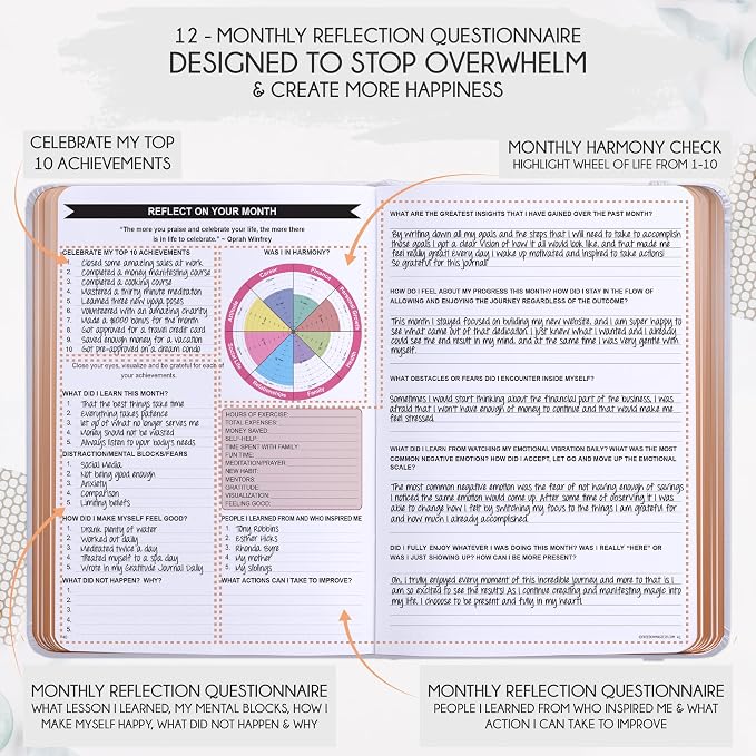 Deluxe 2026 Planner Weekly and Monthly | Law of Attraction Planner with Productivity App | 12-Month for Productivity, Gratitude & Goal Setting | Includes Foldable Vision Board, Gift Box & Stickers