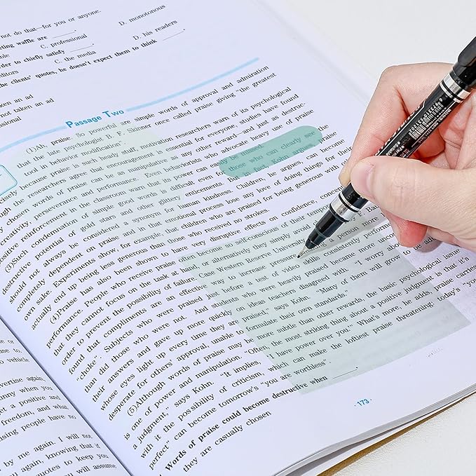 850 Sheets Transparent Sticky Notes, 3 x 3 Inch Clear Sticky Notes with Marker Pen for Bible, Waterproof Self-Adhesive Annotation Tabs, Gradient Color Note Pads for School Office (Green)