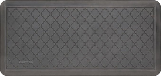 Tempur-Pedic Ultra Comfort Anti-Fatigue Lattice Pewter 1' 8" x 3' 6" Kitchen Floor Mat Cushioned Ergonomic Standing Desk Mat Waterproof Non-Skid Foam