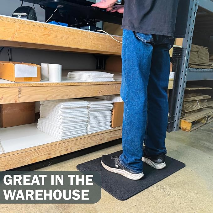 Standing Comfort Mat - 17" x 28" Anti Fatigue Foam Material - Floor Mat for Desk, Home, Office, Kitchen - Standing Desk Mat & Kitchen Floor Mat