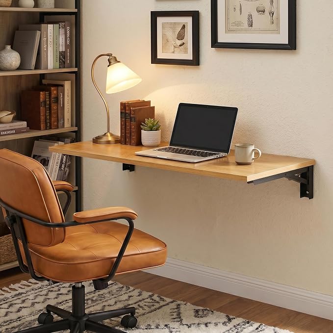 Need Wall Mounted Folding Table, Heavy Duty Fold Down Workbench, 47.2x20 Inch Heavy Duty Laundry Folding Table for Garage & Shed/Home Office/Laundry Room/Home Bar/Kitchen & Dining Room AC15BB(12050)