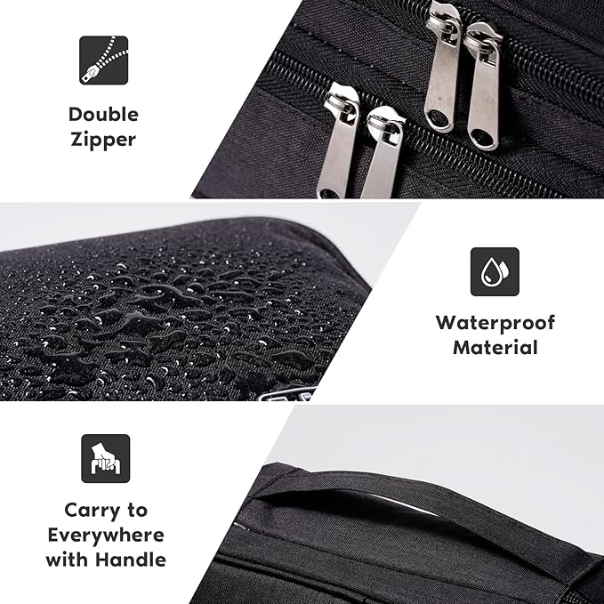 OrgaWise Electronics Organizer, Electronic Accessories Bag Travel Cable Organizer Three-Layer for iPad Mini, Kindle, Hard Drives, Cables, Chargers