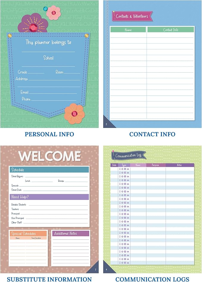 Carson Dellosa Education Crafty & Cool Teacher Planner 2026-2027, Undated 8"x11" Lesson Plan Book With Stickers, Class Schedule,Weekly Calendar, ... Haves, Homeschool Essentials, School Supplies