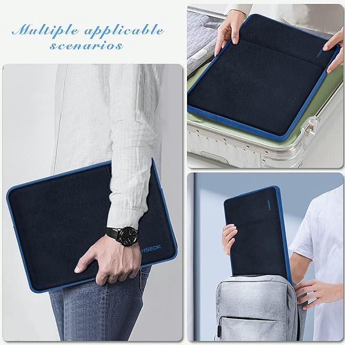 Hseok Laptop Case 13.3 Inch Sleeve Recycled Water Resistant Cover for MacBook Pro 14" M4 M3 M2 M1 and All Model 13.3" Mac Air/Pro, XPS 13 14 and Most Popular 13"-14" Notebooks,B02K03