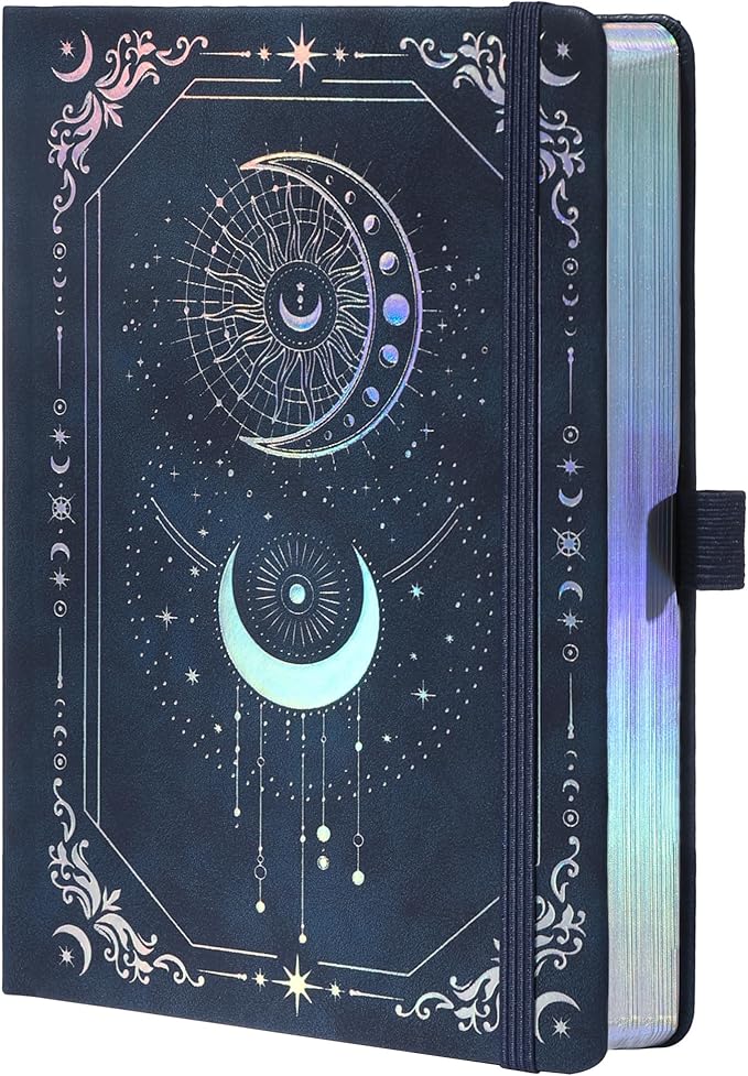 TIEFOSSI B5 Lined Journal, College Ruled Notebook for Women Men, Hardcover Notebooks for Writing Journaling, 100 GSM Thick Paper, 230 Numbered Pages with Silver Edges