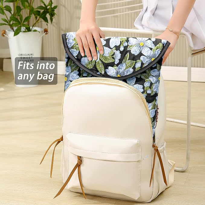 Puffy Laptop Sleeve 11-12 Inch Blue Flower, Protective Carrying Case for Men and Women, Cute Case Bag Compatible with 11 and 12 Inch Laptops, 10.9" Ipad 10, 10.2" Ipad 7 8 9 in Cover