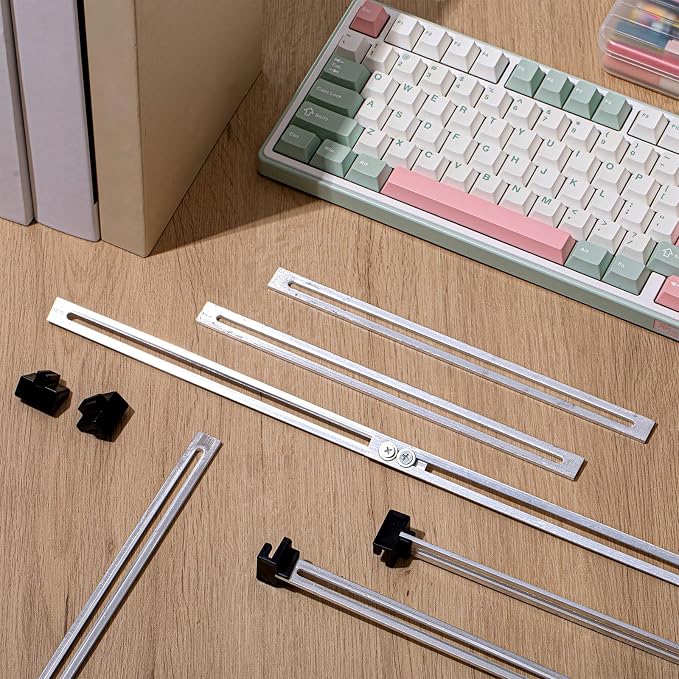 24 Pcs Metal Adjustable File Cabinet Rails Set Include 16 Hanging File Rail Clips 8 Cabinet Dividers Bars Suitable for Cabinets with Drawer Thickness Less Than 1/8 Inch(Silver,10-18.5 Inch)