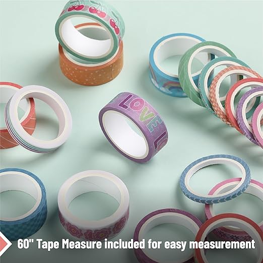 Mr. Pen- Washi Tape Set, 21 Rolls, Assorted Sizes, Pastel Bliss | 5 Yards/Roll, Washi Tape for Scrapbook, Arts, Crafts, Journals and Planners