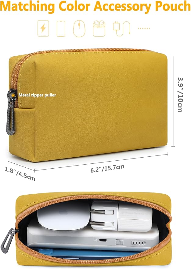 HYZUO 15-16 Inch Laptop Case Bag Sleeve with Stand Feature for MacBook Pro 16 M5/M4/M3/M2/M1 Pro/Max 2026-2019, XPS 15, MacBook Pro 15 2015-2012, Samsung Galaxy Book Flex 15, Olive Yellow