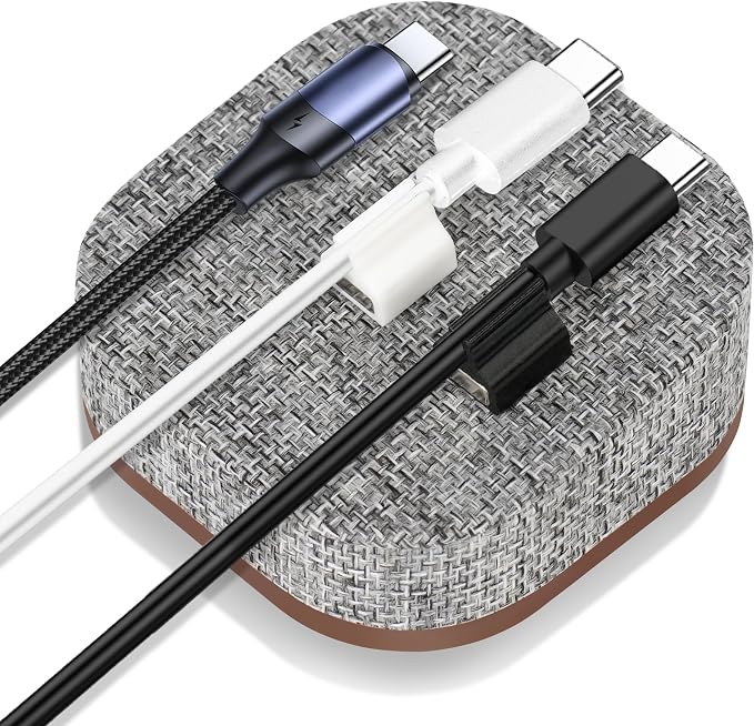 Magnetic Cord Holder, Cable Organizer with 5 Magnetic Clips for Desk & Nightstand Cable Management, Practical Charging Accessory for Home, Office & Gift Giving
