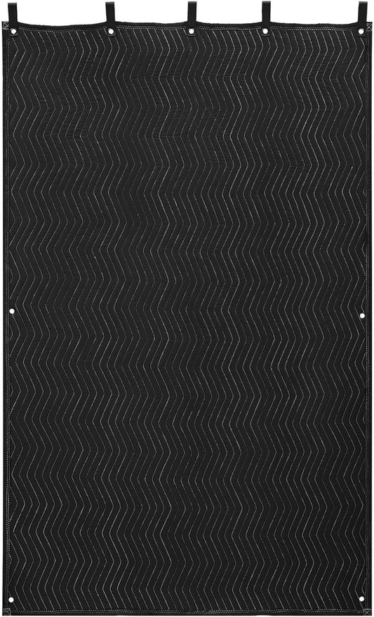 VEVOR Sound Dampening Blankets, Soundproof Curtains with 80 x 48 in, Soundproof Blanket with Grommets, Studio Grommeted Blanket, for Window, Door, Light Blocker, Music Recording, Black