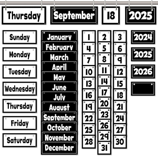 Teacher Created Resources Black and White Flip Calendar