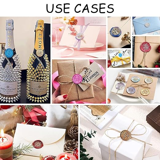 30Pcs Wax Seal Stamp Kit,Vintage Classic Sealing Wax Stamp Heads with Wooden Handle & Metal Wax Seal Molds, with Envelope Greeting Card, for Gift Wrapping,Wedding, Party Invitations & Wine Packaging