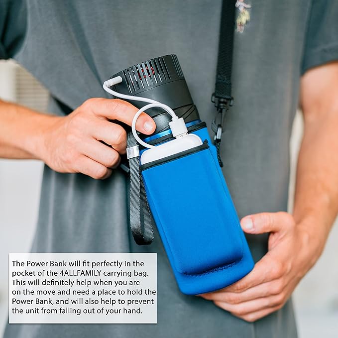 4ALLFAMILY 20000mah Portable POWERBANK | Engineered Specifically to fit USB Version Coolers Voyager and Explorer Medicine Cooler Travel Case | Compatible with Most Other Gadgets