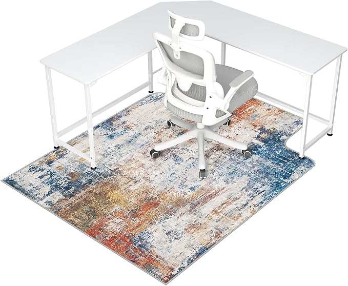 Office Chair Mat for Hardwood Floor & Tile Floor,48"X 60" Heavy Duty Desk Chair Mat for Hard Floors, Under Desk Rug for Rolling Computer Chair,Anti Slip,Low Pile Carpet Protector-Convex Multii