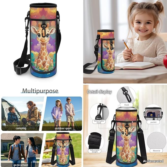 Doojoayie Trendy Girls School Bag 17 inch Deer Backpack 1st Grade Backpack for Girls with Lunch Box Cute Bookbag for Boys Heavy Duty Kids Back Pack Best Presents for Primary Student