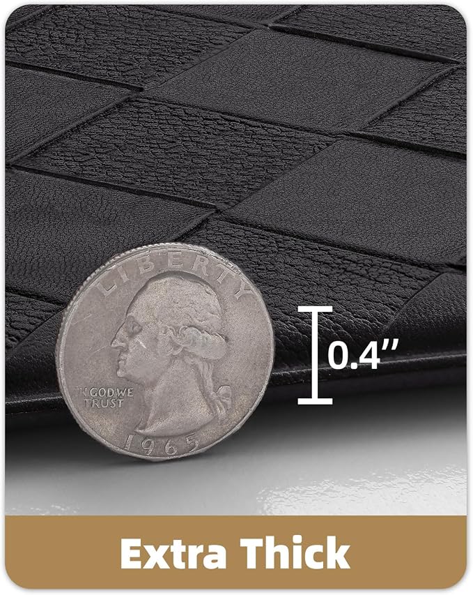 Color&Geometry Checkered Kitchen Runner 24x87 Wide Long Antifatigue, Black | Waterproof & Oil Proof, Easy Clean PVC Large Kitchen Rug For Busy Family, 0.4in Thick Cushion For Long Standing, Non Slip