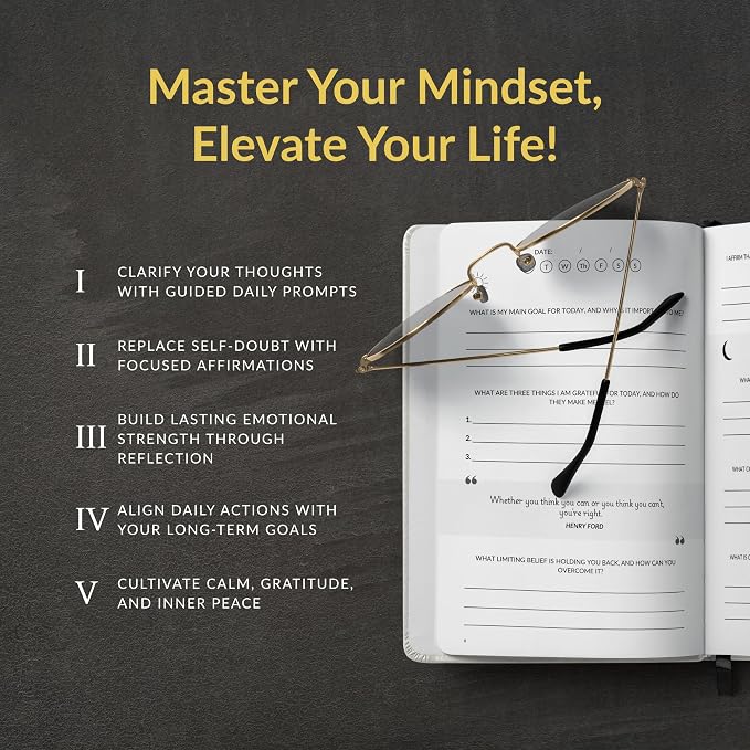 Foundations of Self Mastery Journal – Guided Daily Planner for Men & Women | Goal Setting, Gratitude, Manifestation, Affirmation, Reflection, Mindfulness, Productivity & Personal Growth (Cream)