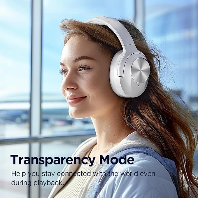 Upgrade Pro‑level Hybrid Active Noise Cancelling Headphones with HD Sound, Wireless Bluetooth Headphones Over The Ear Unequaled Comfort, Vivid Deep Bass, for Home Office Travel Birthday Gift Pcs