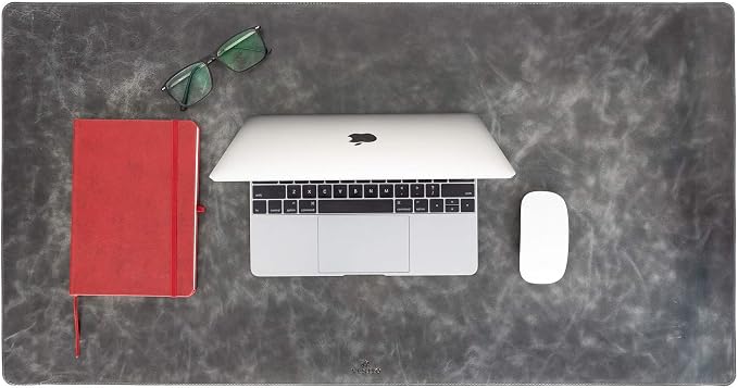 Venito Premium Leather Desk Mat (36 X 19 inch) - Large Computer Desk Mat for Home Office Accessories (Faded Gray)*