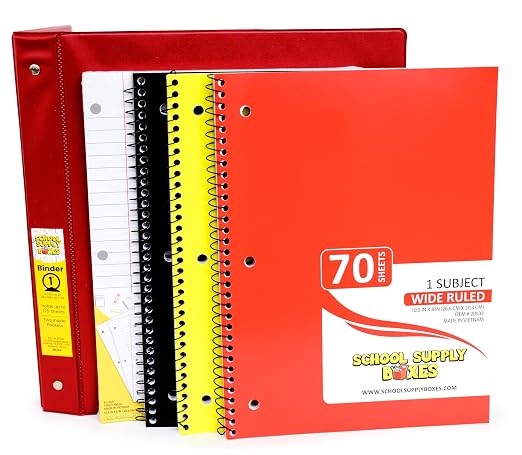 School Supply Boxes | Elementary School Essentials Bundle | (Pallet (180 Boxes) | Includes Binders, Folers, Filler Paper, Pencils, & More