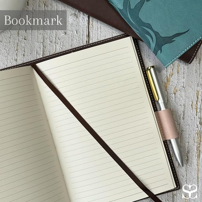 SETTINI® Lined Refill Journal Notebook for Refillable Journals – Premium A5 100 gsm Sheets Ruled Notepad 8.25 x 5.5 Inches with 256 Pages and Helpful Bookmark