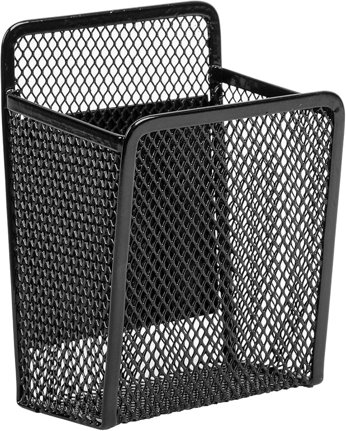 Magnetic Pen Holder - Magnetic Black Mesh Locker Cups, Organizational Supplies, Strong Magnet Storage Marker Pen Pencil Organizer for Refrigerator,Whiteboard,Locker Accessories