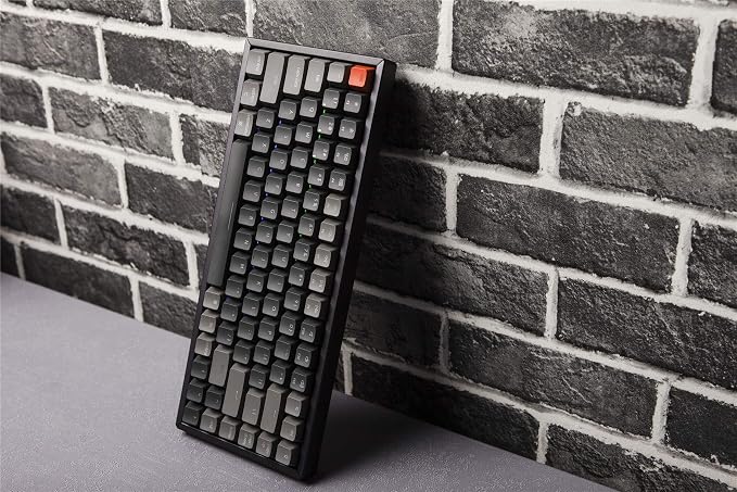 Keychron K2 Wireless Mechanical Keyboard, 75% Layout 84 Key Bluetooth/USB-C Wired Compact RGB Backlit Anti Ghosting/N-Key Rollover, Gateron G Pro Brown Switch Aluminum Frame for Mac Windows, Version 2