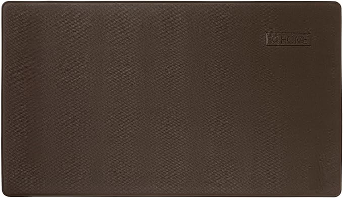 Home Dynamix Cozy Living Modern Marble Runner Anti-Fatigue Kitchen Mat, Non-Slip Floor Mat, Padded Standing Desk Mat, Grey/White, 17.5"x55"