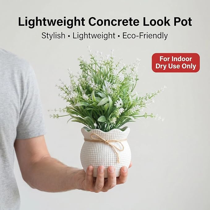 AUUGUU Small Artificial Potted Plants for Desk Decor, Mini Fake Plants for Bathroom, Office Desk Decor, Shelf Home Decor, Realistic Faux Greenery Indoor