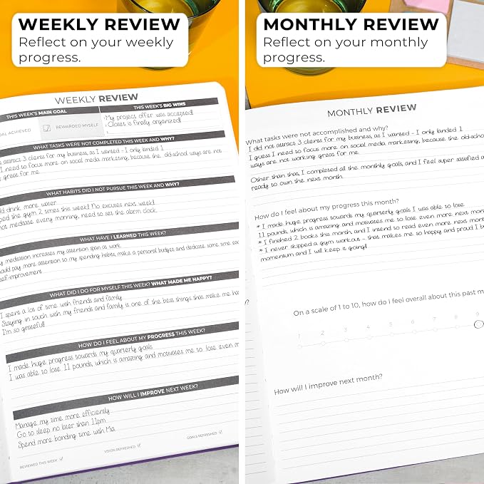 Clever Fox Planner Daily PRO - 8.5 x 11" A4 Size Daily Life Planner and Gratitude Journal to Increase Productivity, Time Management and Hit Your Goals - Undated - Lasts 3 Months (Purple)
