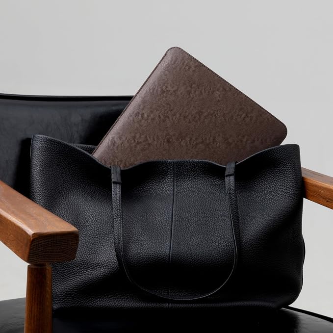 Comfyable Laptop Sleeve 14 Inch Precisely Compatible with MacBook Pro M5 M4 M3 M2 Pro/Max 2026-2021, Faux Leather Cover Case, 14 in, Coffee