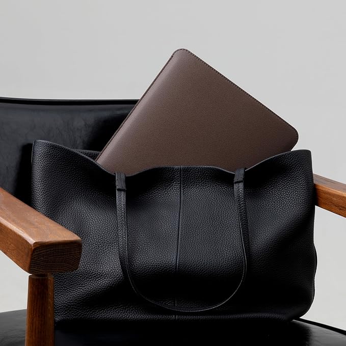 Comfyable Laptop Sleeve 13 Inch Precisely Compatible with MacBook Air M5 2026 & MacBook Pro/Neo A18, Faux Leather Cover Case, Coffee