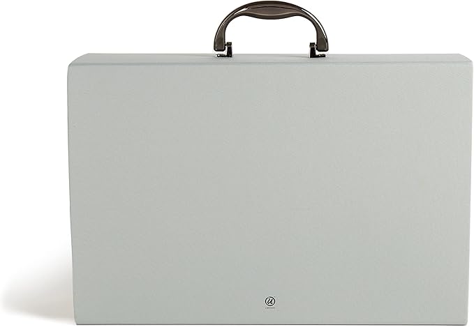 U Brands Fashion Expanding File Folder, Legal Size, 19 Pocket (Gray Linen)