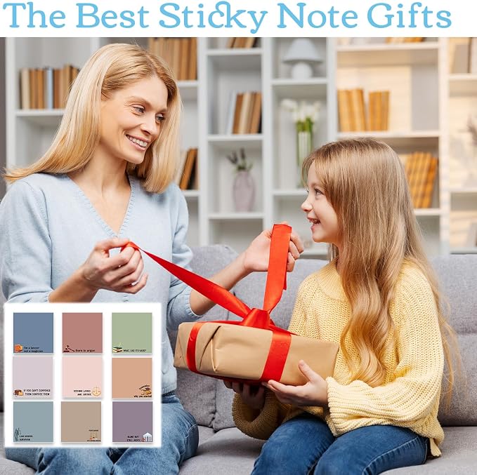 Lawyer Sticky Notes Gifts - 9 Pack Attorney Notepads 3x3 Inches, Lawyer Gifts for Women Men, Law Self-Stick Memo Pads, Legal School Office Supplies for Friends Coworkers (450 Sheets)
