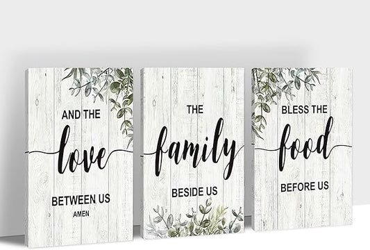 3 Piece Inspirational Canvas Wall Art, Jesus Scripture Wall Art for Religious Wall Decor, Motivational Quotes Foliage Print Picture, Bible Poster Framed Artwork for Christian Office Decor 20”x30”x3Pcs